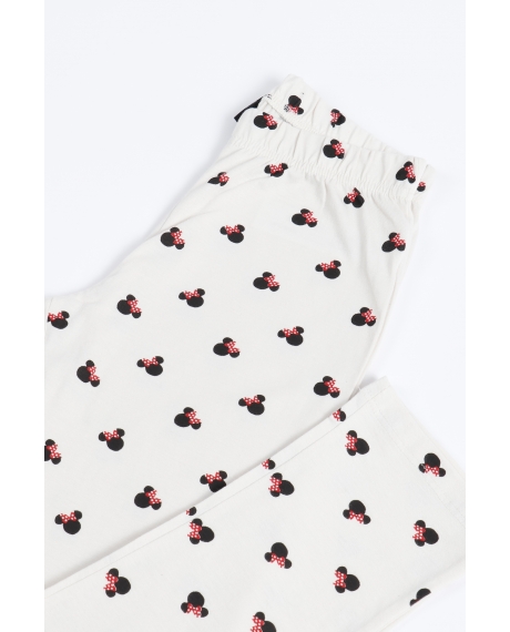 DISNEY Pijama Manga Larga Minnie Sequins para Niña CRUDO 2