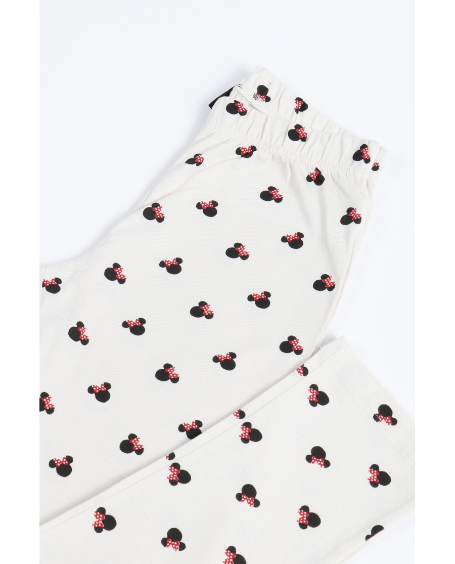 DISNEY Pijama Manga Larga Minnie Sequins para Niña CRUDO