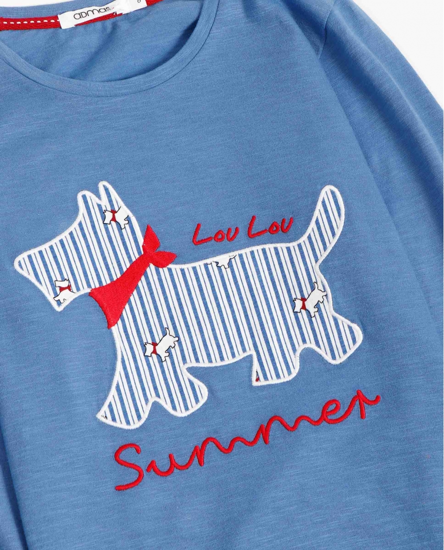 ADMAS Pijama Manga Larga Lou Lou Summer para Niña AZUL