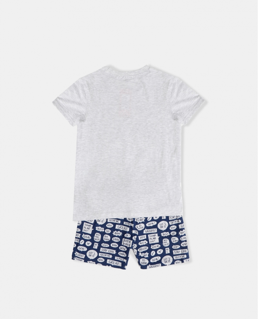 DIVER Pijama Manga Corta Cool para Niño GRIS JASPE