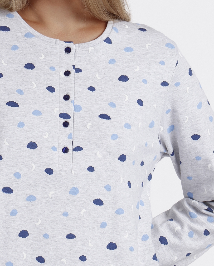 ADMAS Camisola Manga Larga Cloudy Nights para Mujer GRIS JASPE
