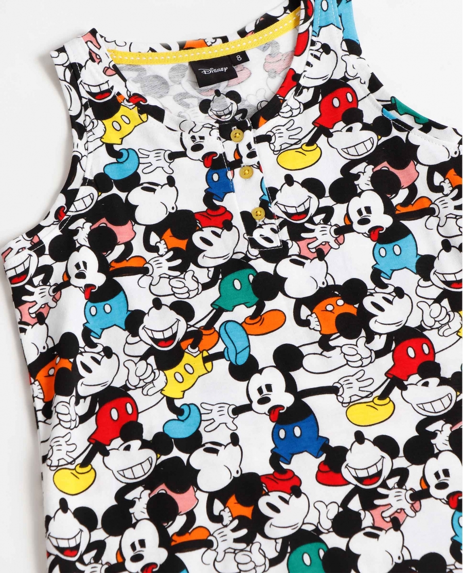 DISNEY Camisola Sin Mangas Mickey Fluor para Niña MULTICOLOR
