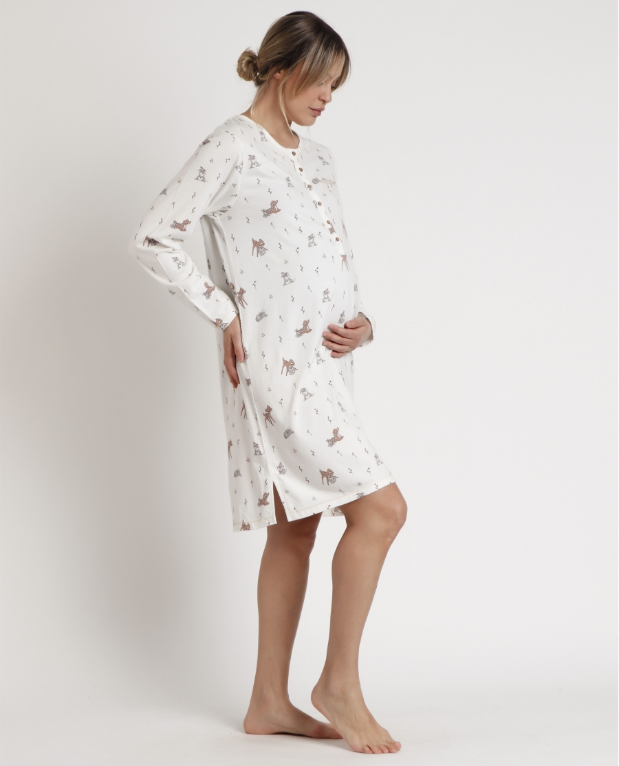 DISNEY Camisola Manga Larga Maternity Bambi You are so Loved para Mujer CRUDO