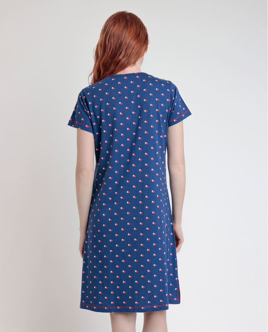 ADMAS Camisola Manga Corta Stares Dreams para Mujer MARINO