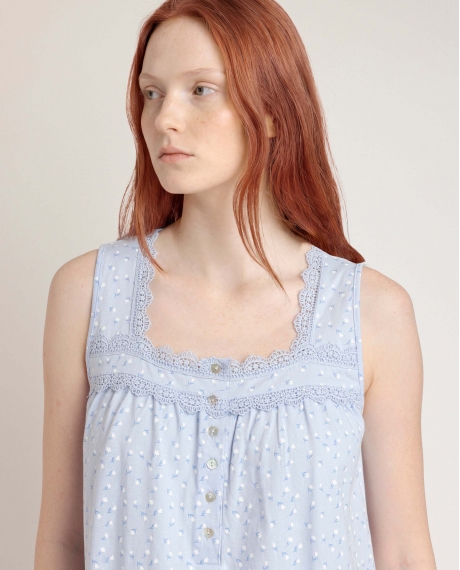 ADMAS CLASSIC Camisola Sin Mangas Classic Blue Flowers para Mujer AZUL 2