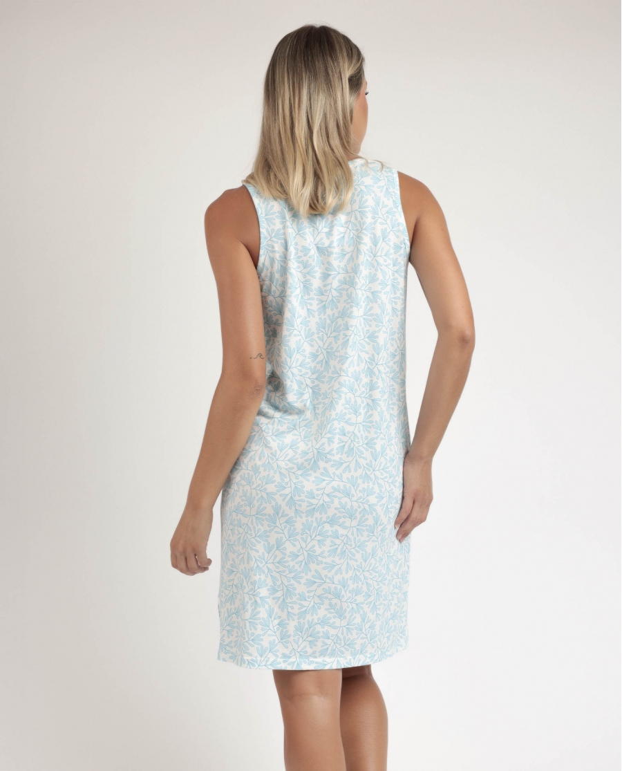 ADMAS CLASSIC Camisola Sin Mangas Spring Leaves para Mujer AZUL