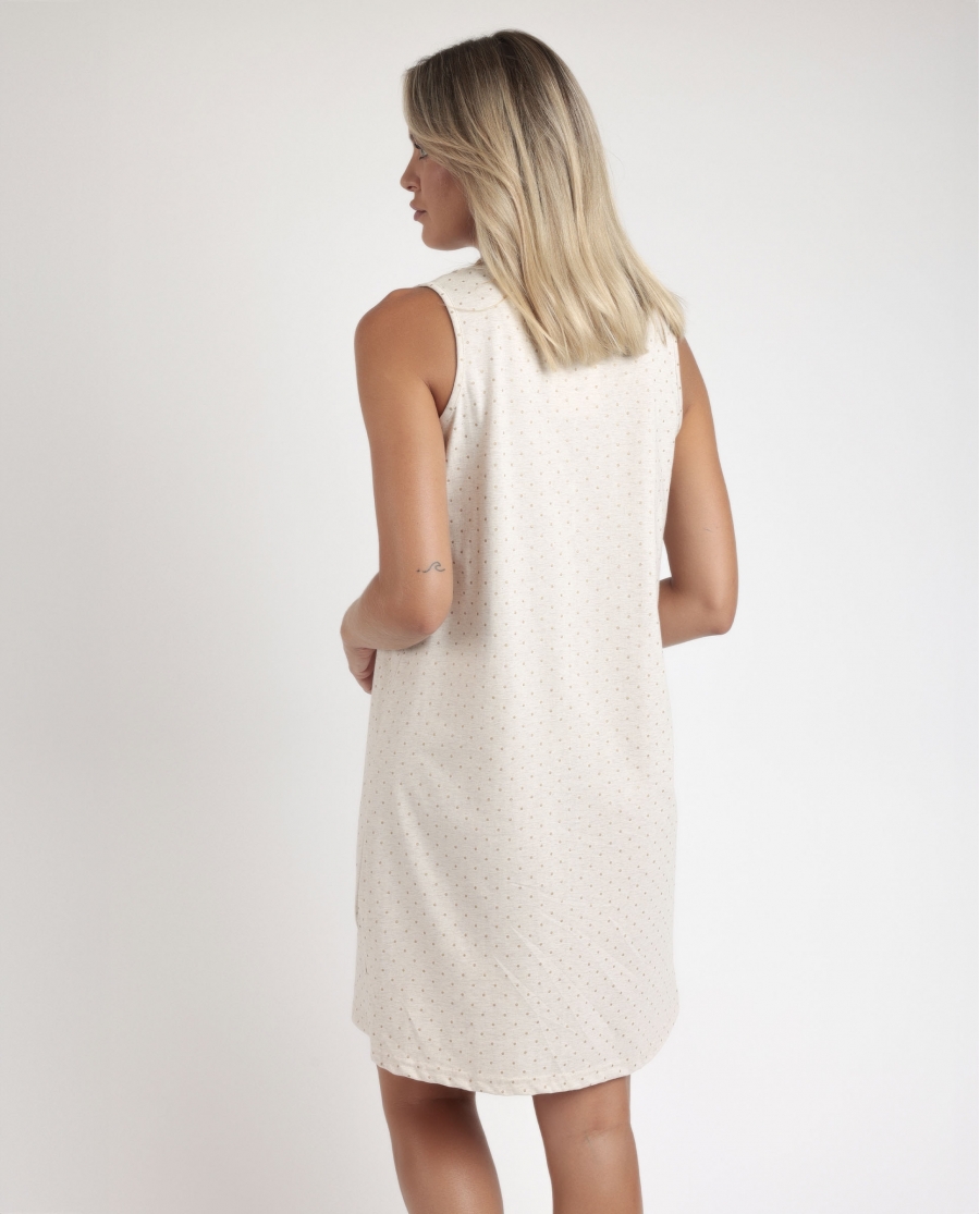 ADMAS CLASSIC Camisola Sin Mangas Organic Dots para Mujer BEIGE