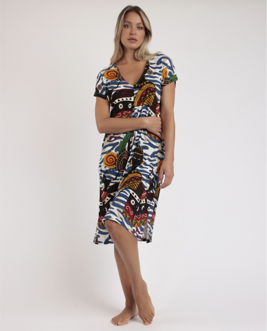 ADMAS LUXURY Camisola Manga Caída Luxury African para Mujer MULTICOLOR