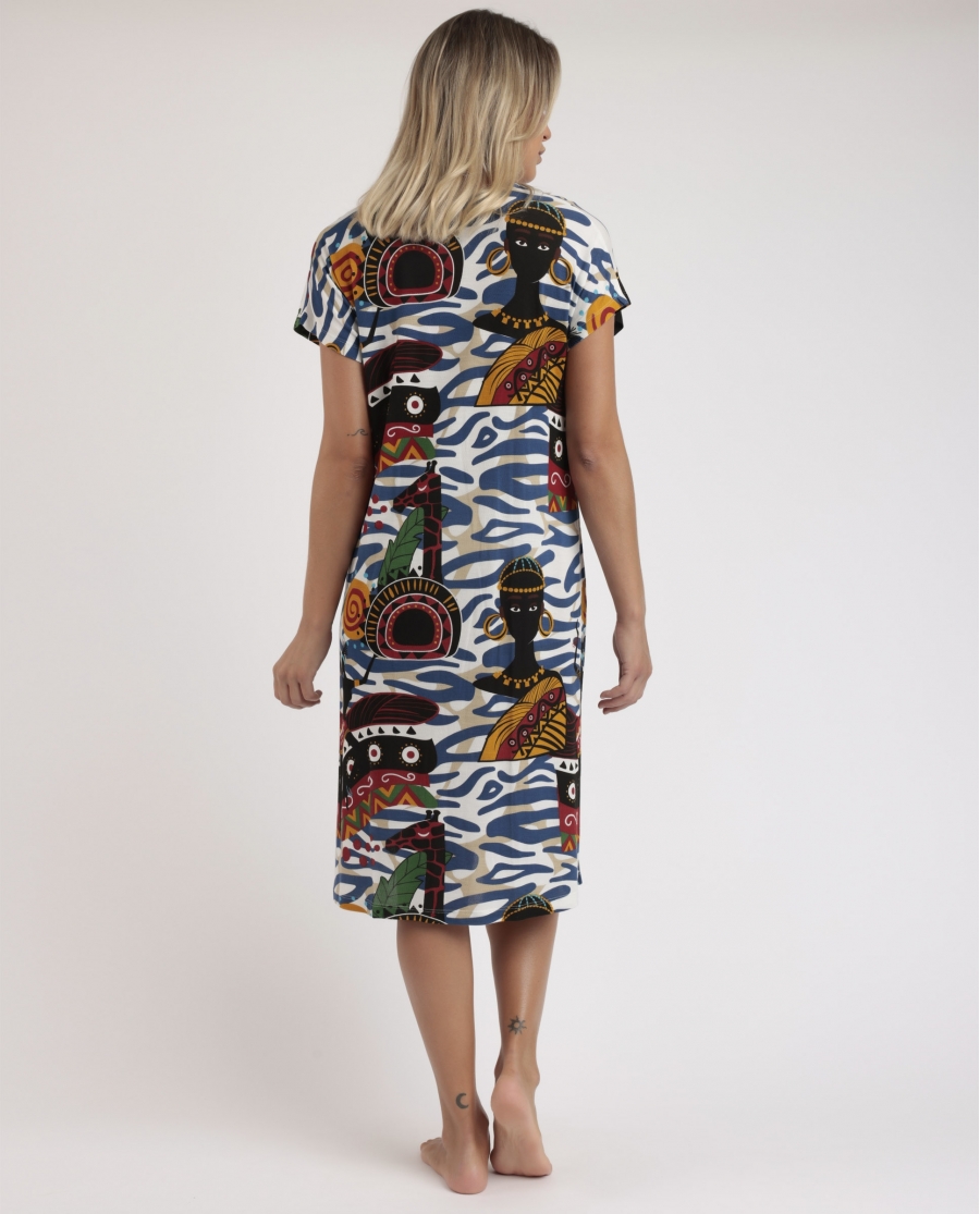 ADMAS LUXURY Camisola Manga Caída Luxury African para Mujer MULTICOLOR