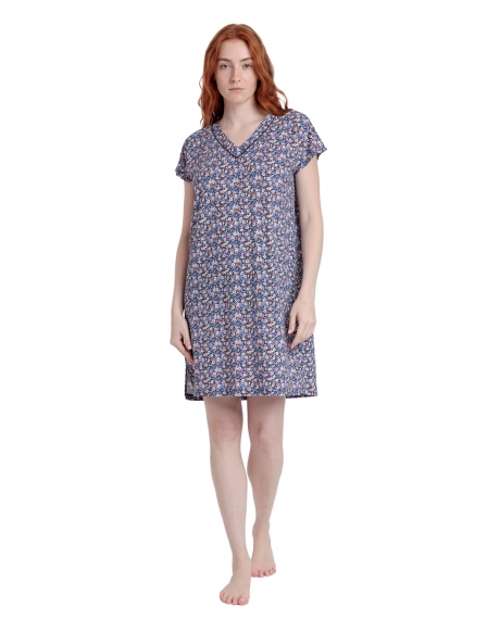 ADMAS Camisola Manga Caída Blue And Pink Liberty para Mujer MARINO