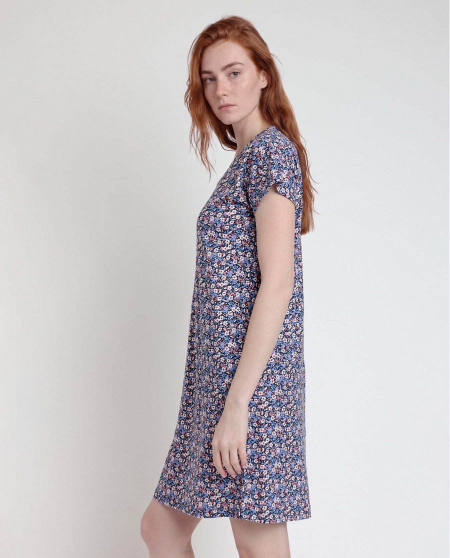 ADMAS Camisola Manga Caída Blue And Pink Liberty para Mujer MARINO