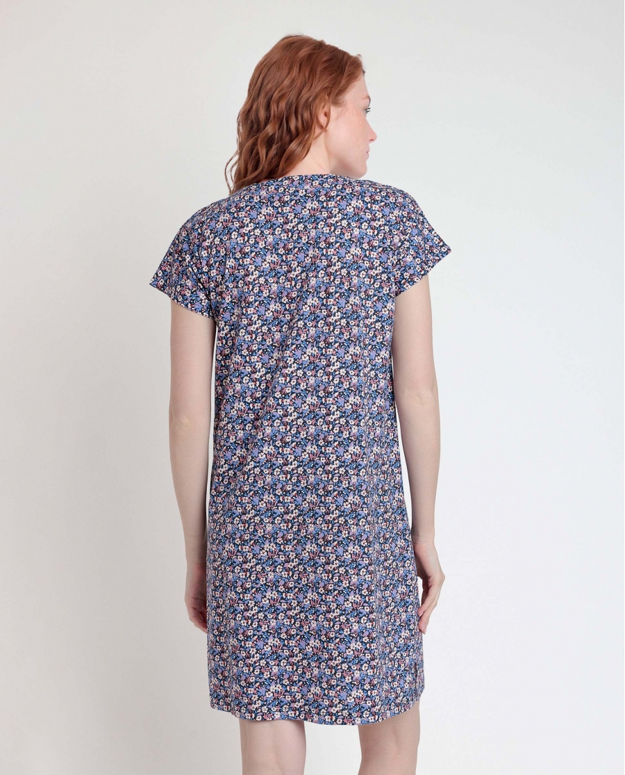 ADMAS Camisola Manga Caída Blue And Pink Liberty para Mujer MARINO