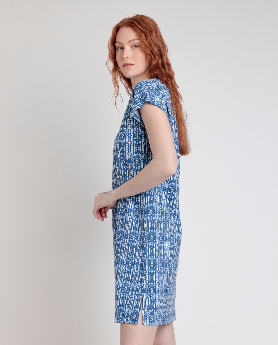 ADMAS Camisola Manga Caída Ibiza Trip para Mujer AZUL