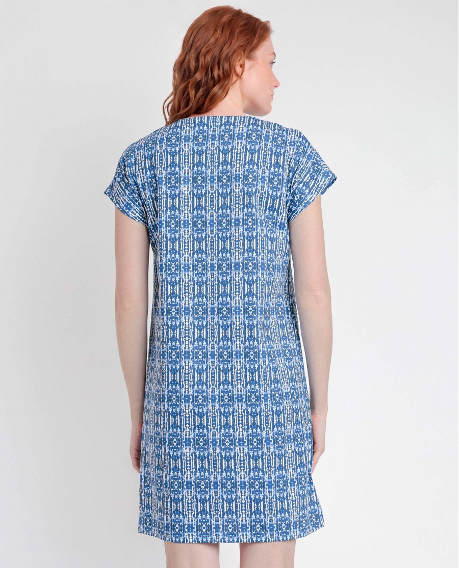 ADMAS Camisola Manga Caída Ibiza Trip para Mujer AZUL