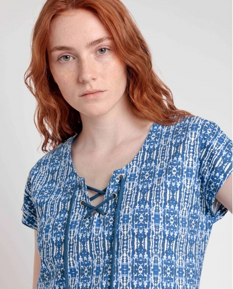 ADMAS Camisola Manga Caída Ibiza Trip para Mujer AZUL 2