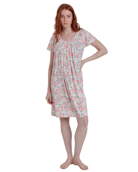 ADMAS GARDEN Camisola Manga Caída Rouse Peony para Mujer SALMON