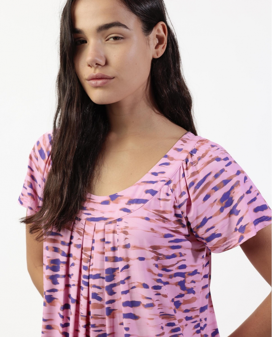 ADMAS GARDEN Camisola Manga Caída Pink Tiger para Mujer ROSA