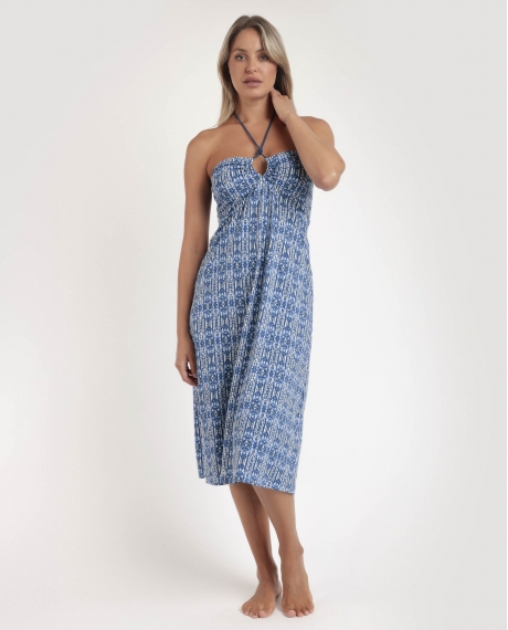 ADMAS Camisola Manga Corta Ibiza Trip para Mujer AZUL