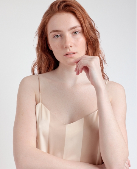ADMAS CLASSIC Camisola Tirantes Luxe Stripes para Mujer ORO 2