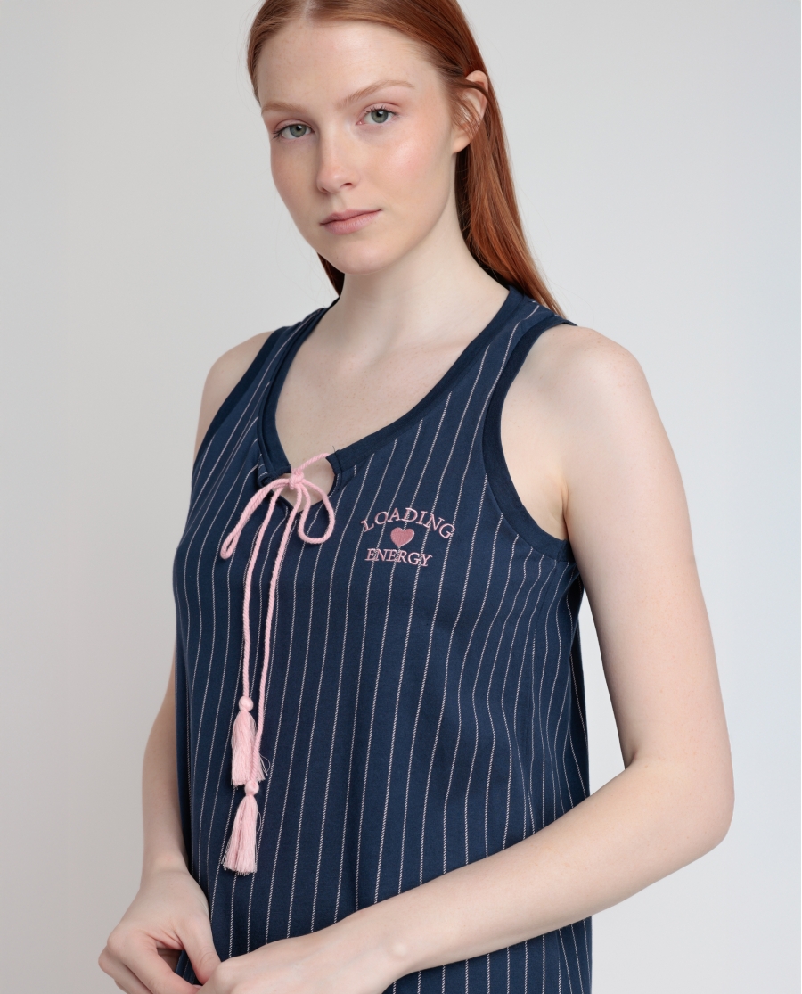 STAY AT HOME Camisola Sin Mangas Loading Energy para Mujer MARINO