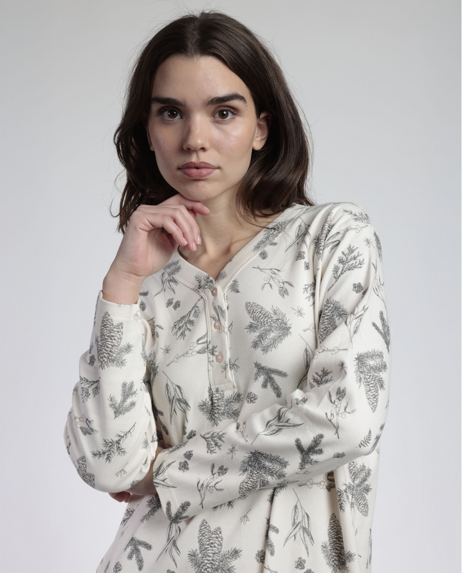 ADMAS Camisola Manga Larga Tapeta Winter Wood para Mujer GRIS