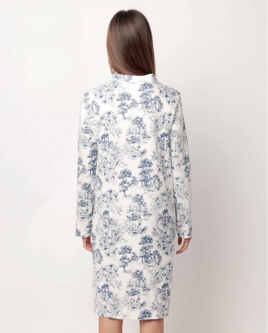 ADMAS CLASSIC Camisola Manga Larga Tapeta Toile De Jouy para Mujer AZUL