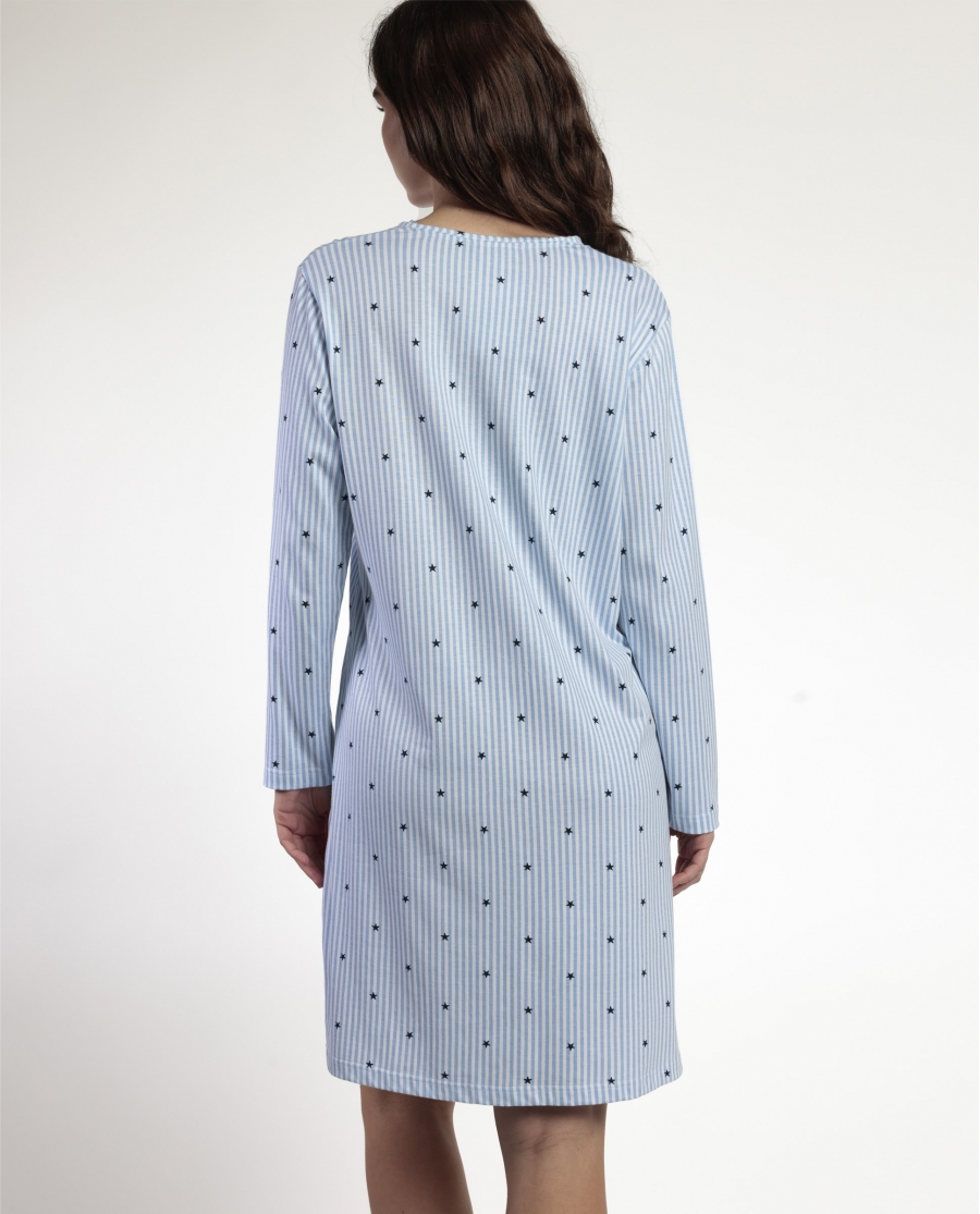 ADMAS CLASSIC Camisola Manga Larga Stripes And Stars para Mujer AZUL