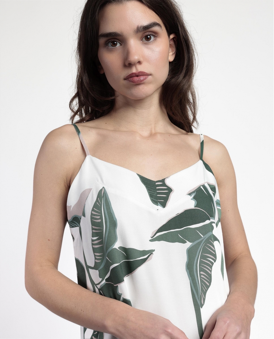 ADMAS LUXURY Camisola Tirantes Popelín Luxury Leaves para Mujer HOJAS