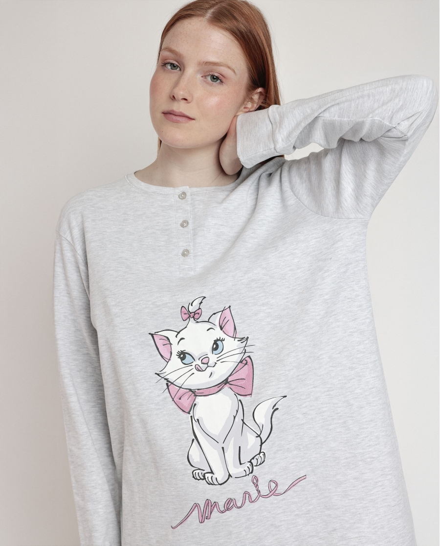 DISNEY Camisola Manga Larga Tapeta Marie para Mujer GRIS JASPE