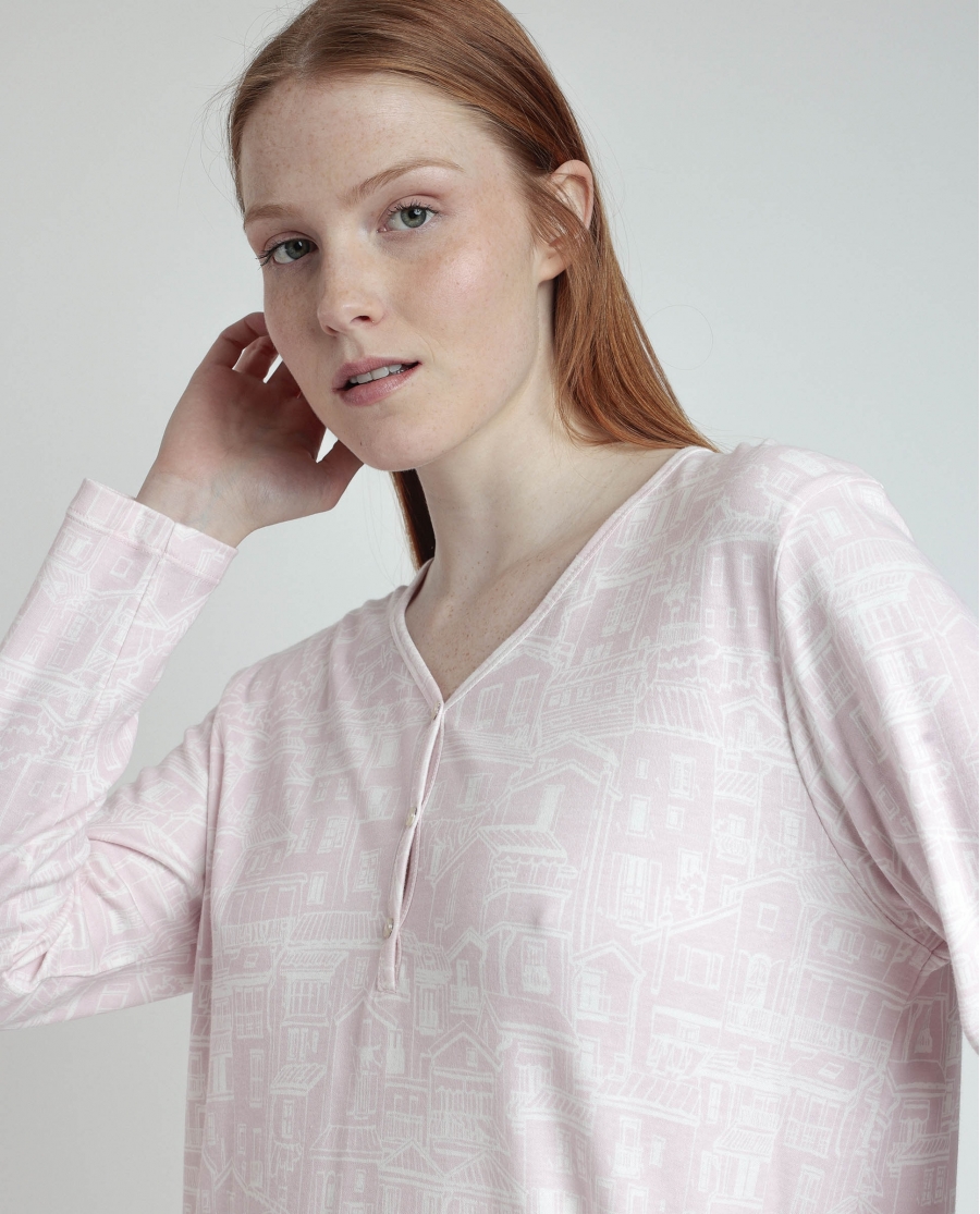 ADMAS Camisola Manga Larga Tapeta La Vie Est Belle para Mujer PETALO