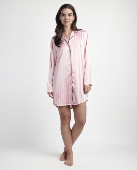 BARBIE Camisola Manga Larga Abierta Satinada Elegant Barbie para Mujer ROSA