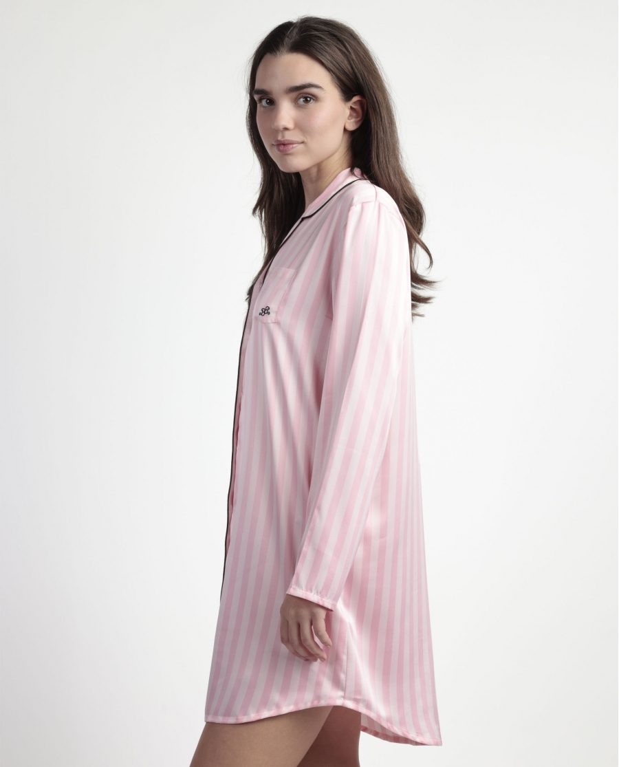 BARBIE Camisola Manga Larga Abierta Satinada Elegant Barbie para Mujer ROSA
