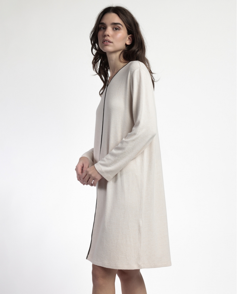 ADMAS CLASSIC Camisola Manga Larga Elegant At Home para Mujer BEIGE