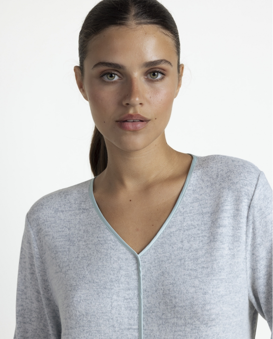ADMAS CLASSIC Camisola Manga Larga Elegant At Home para Mujer AQUA