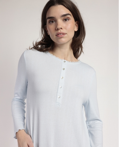 ADMAS CLASSIC Camisola Manga Larga Tapeta Romantic para Mujer AZUL 2