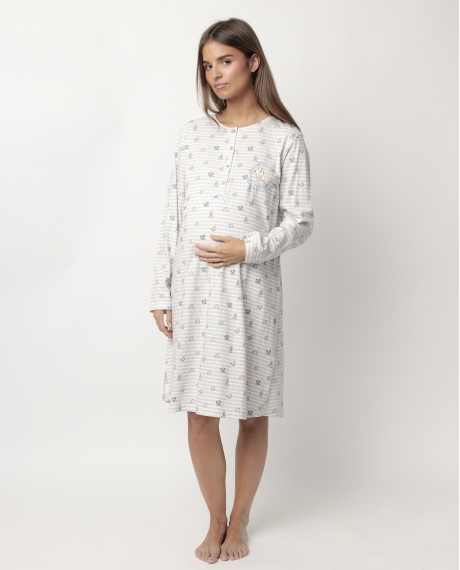 DISNEY Camisola Manga Larga Tapeta Alicia Maternity para Mujer GRIS JASPE