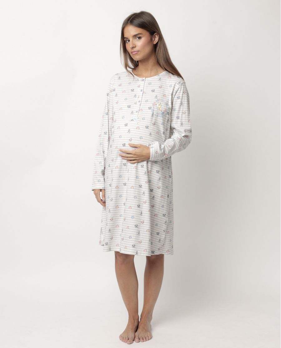 DISNEY Camisola Manga Larga Tapeta Alicia Maternity para Mujer GRIS JASPE