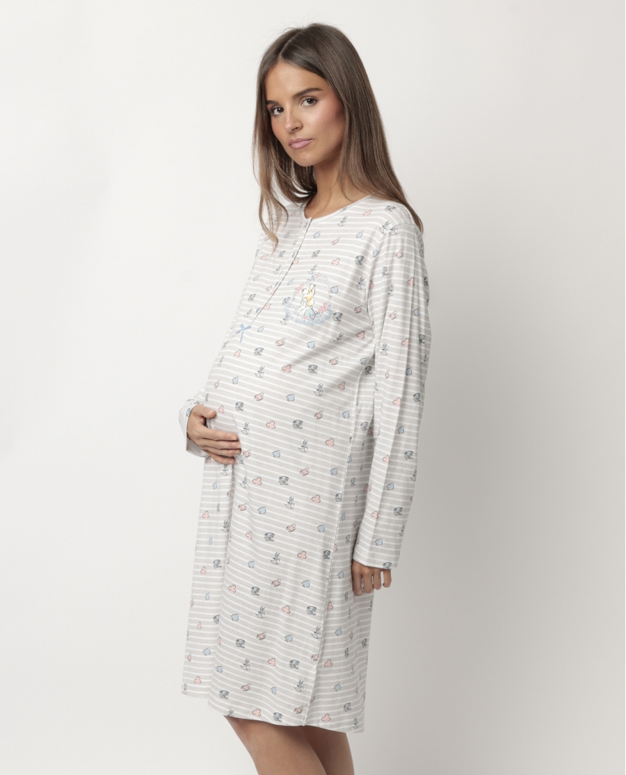 DISNEY Camisola Manga Larga Tapeta Alicia Maternity para Mujer GRIS JASPE