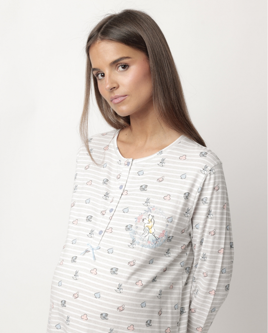DISNEY Camisola Manga Larga Tapeta Alicia Maternity para Mujer GRIS JASPE