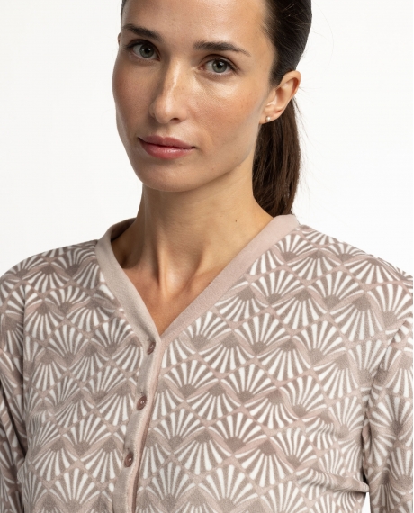 ADMAS LUXURY Camisola Manga Larga Tapeta Luxe Shell para Mujer MAQUILLAJE 2