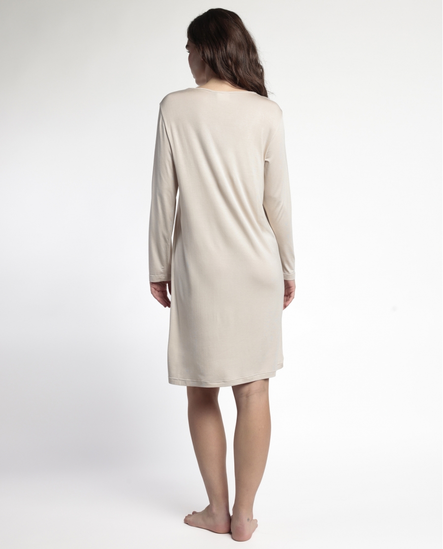 ADMAS LUXURY Camisola Manga Larga Luxury Lisos para Mujer CAVA