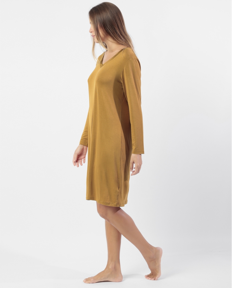 ADMAS LUXURY Camisola Manga Larga Luxury Lisos para Mujer COBRE