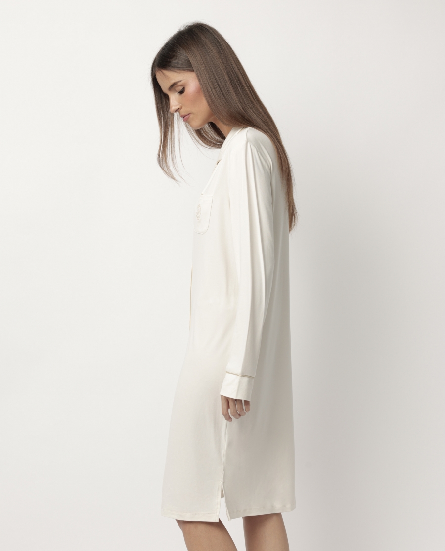 ADMAS CLASSIC Camisola Manga Larga Abierta Soft Sleep para Mujer CAVA