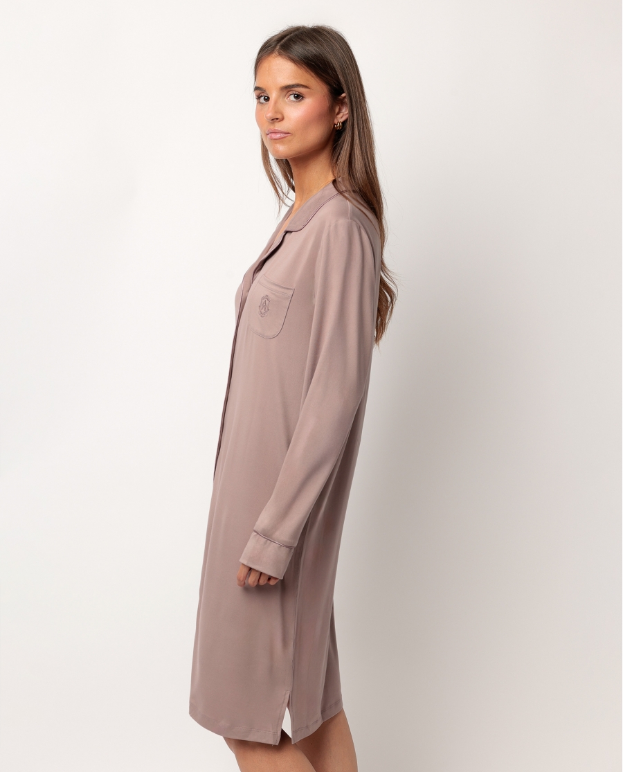 ADMAS CLASSIC Camisola Manga Larga Abierta Soft Sleep para Mujer MOKA