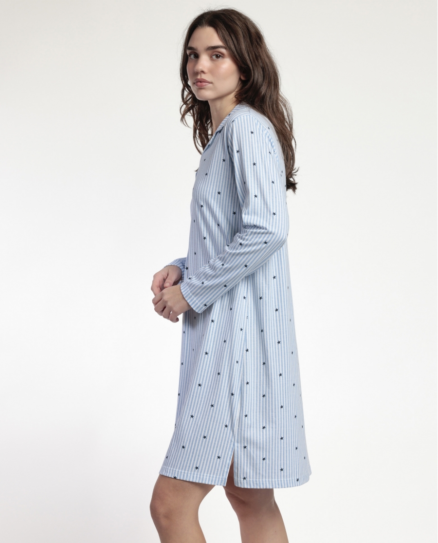 ADMAS CLASSIC Camisola Manga Larga Tapeta Stripes And Stars para Mujer AZUL
