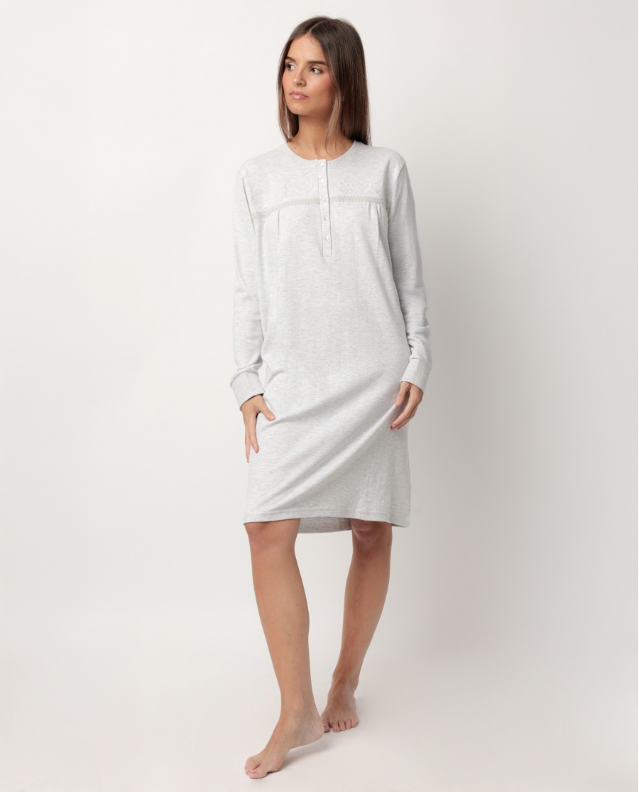 ADMAS CLASSIC Camisola Manga Larga Tapeta Classic Interlock para Mujer GRIS JASPE