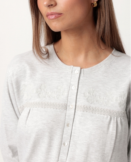 ADMAS CLASSIC Camisola Manga Larga Tapeta Classic Interlock para Mujer GRIS JASPE 2