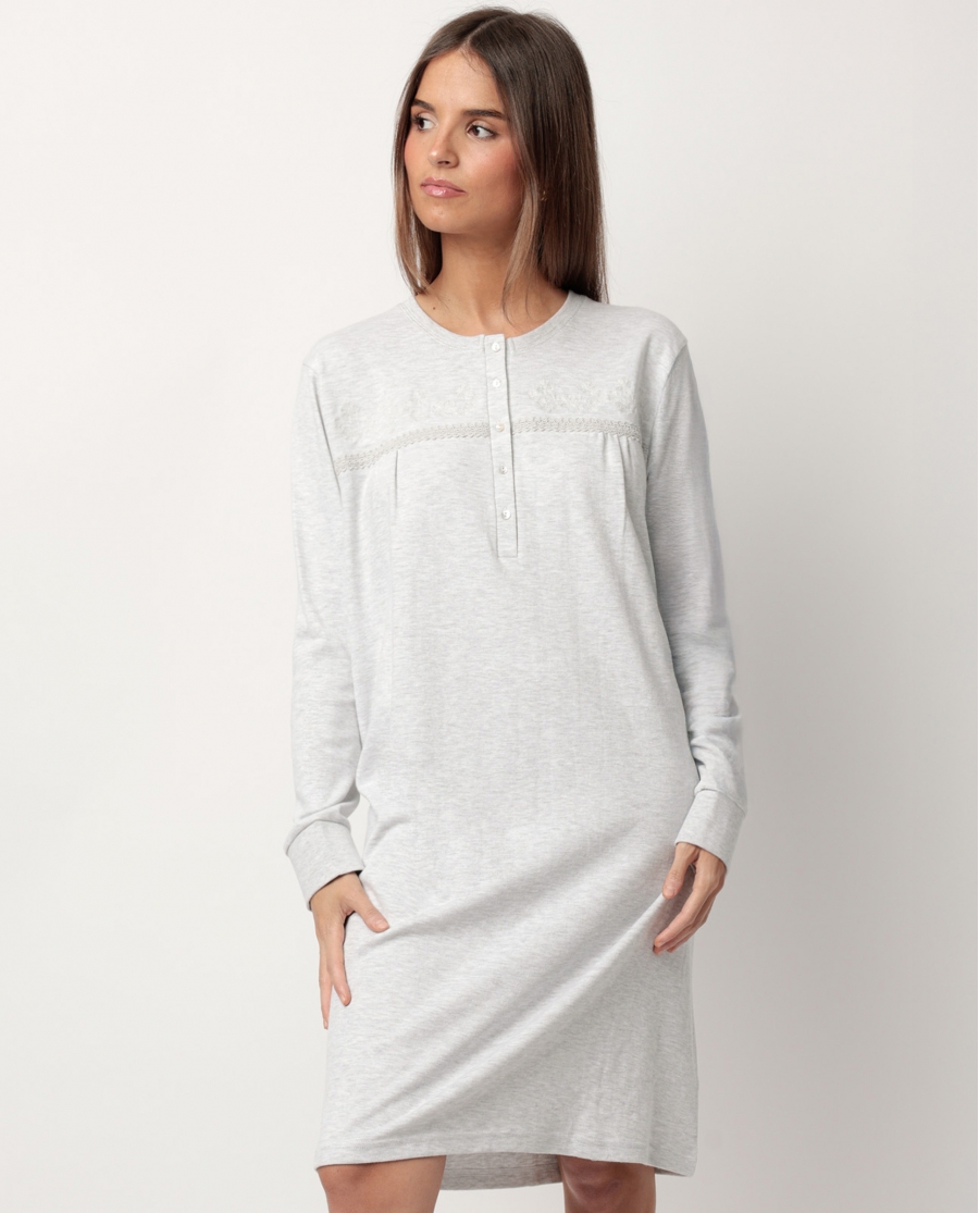 ADMAS CLASSIC Camisola Manga Larga Tapeta Classic Interlock para Mujer GRIS JASPE