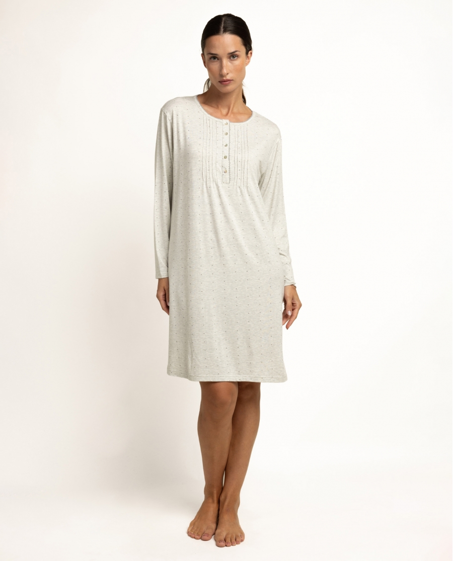 ADMAS CLASSIC Camisola Manga Larga Small Grey Dots para Mujer GRIS JASPE