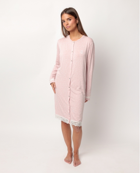 ADMAS CLASSIC Camisola Abierta Manga Larga Abierta Hearts para Mujer ROSA